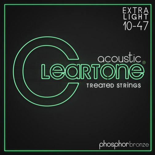 Cleartone EMP Coated Phosphor Bronze Acoustic Guitar Strings 7410 Extra Light 10-47